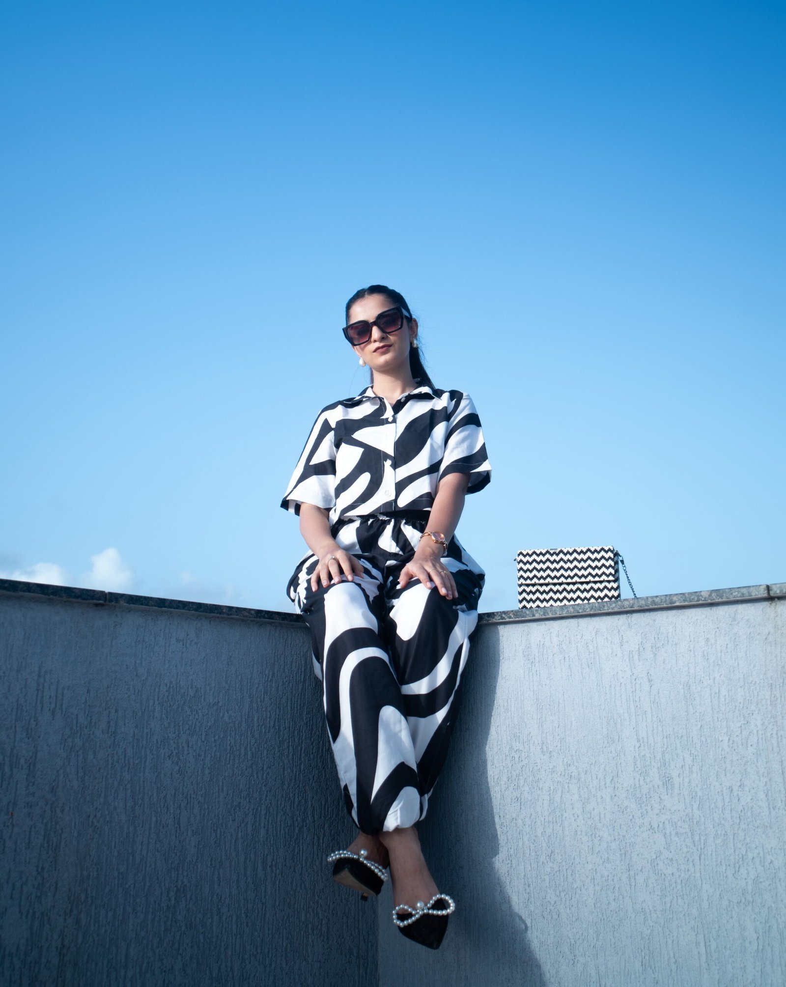 Monochrome Muse Co‑Ord Set – Black & White by KrazyThread - Image 3