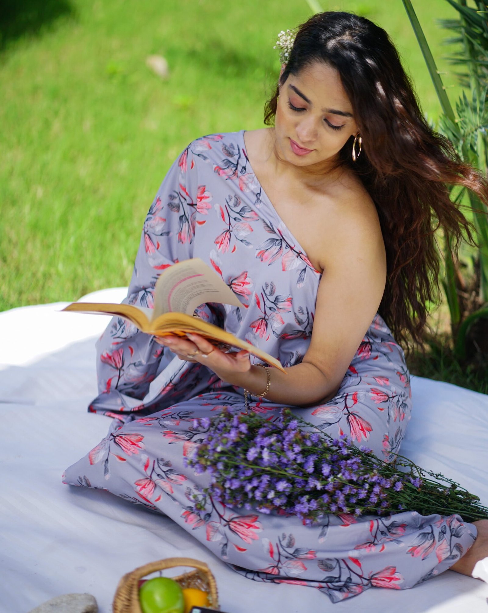 Off‑Shoulder Charm Dress – Steel Grey by KrazyThread